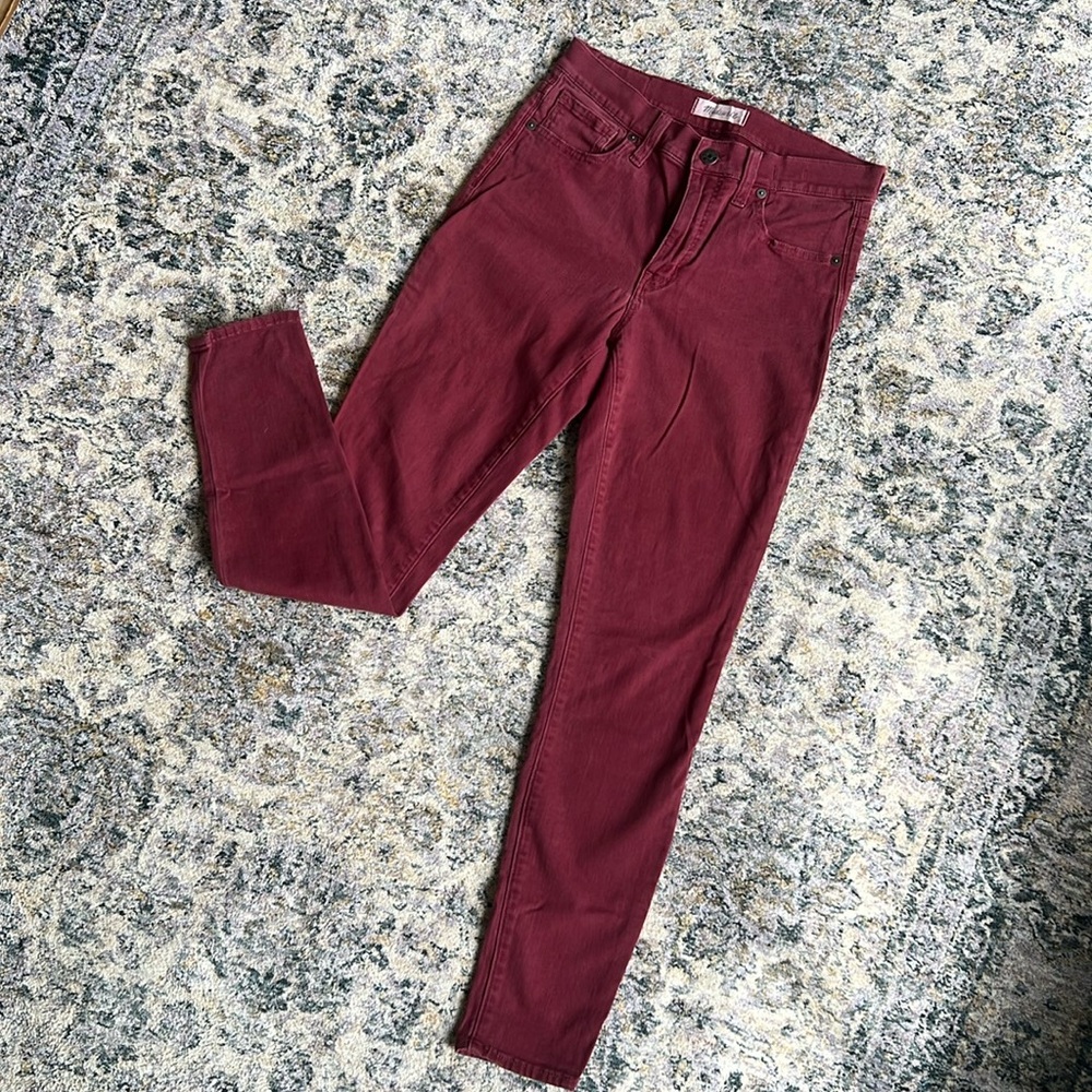 Madewell Maroon Burgundy Skinny Jeans Size 27